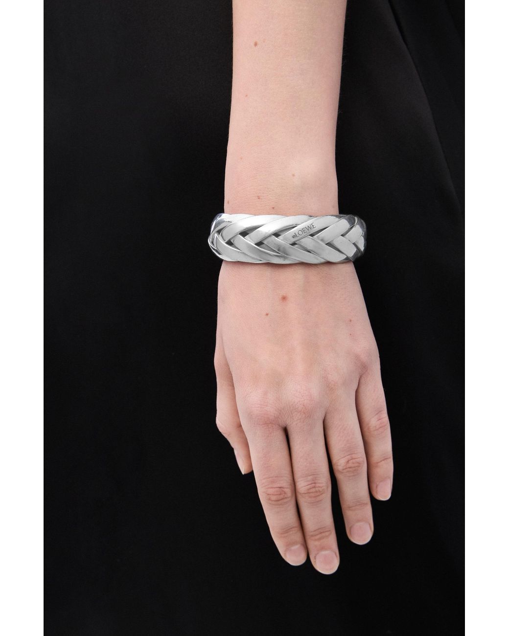 Loewe Black Large Braided Cuff