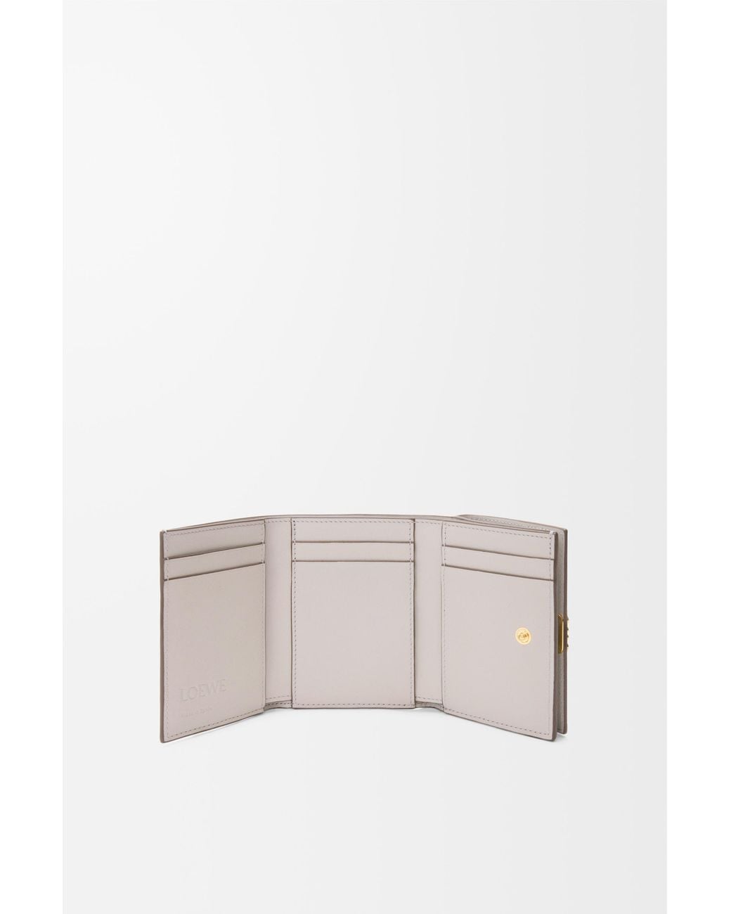 Loewe White Leather Anagram Trifold Wallet
