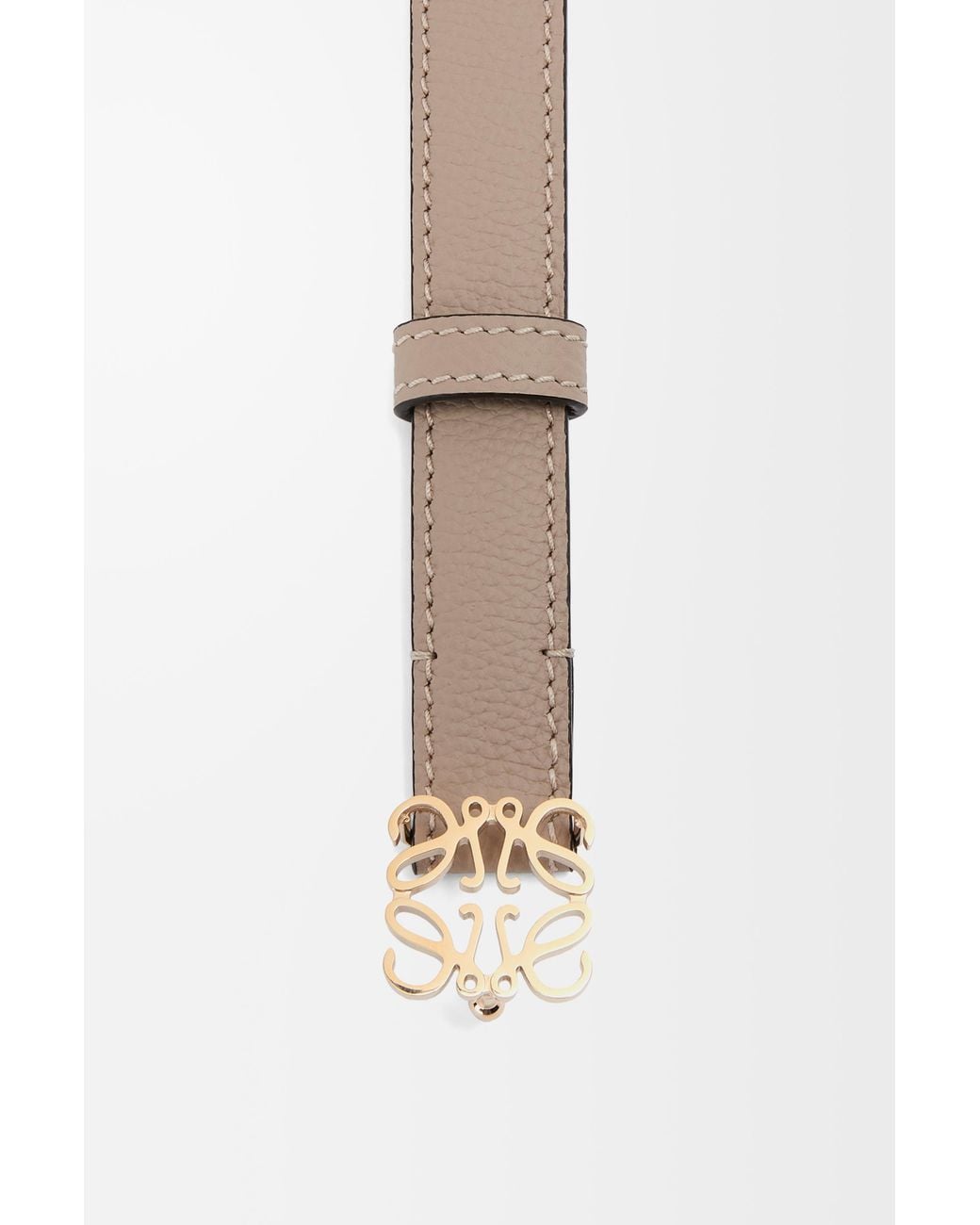Loewe White Belt In Smooth Calfskin