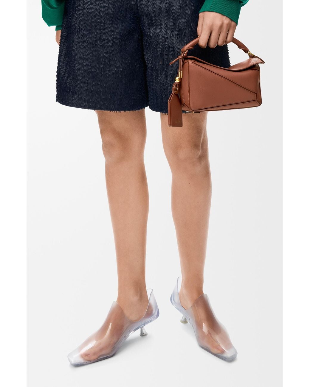 Loewe Brown Mini Featherlight Puzzle Bag