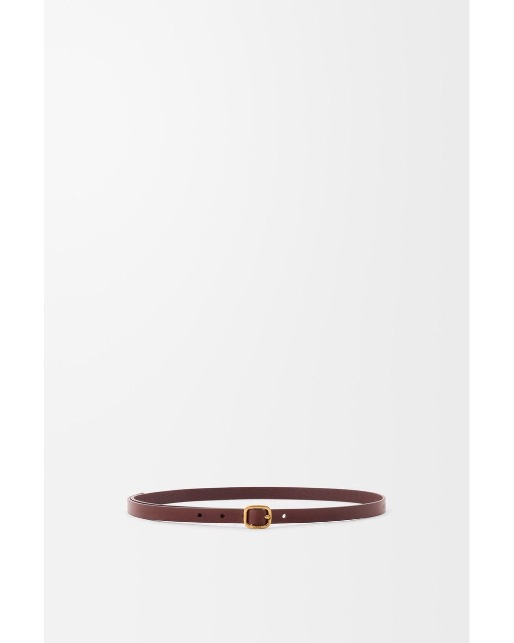 Loewe White Rounded Soft Belt In Classic Calfskin