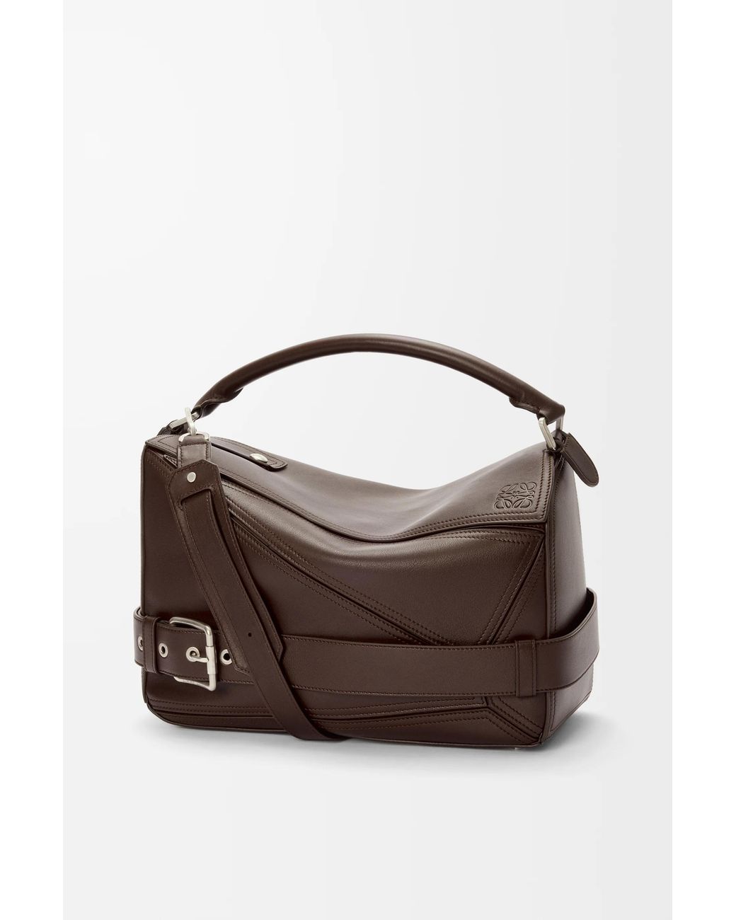 Loewe Brown Large Puzzle Biker Bag for men