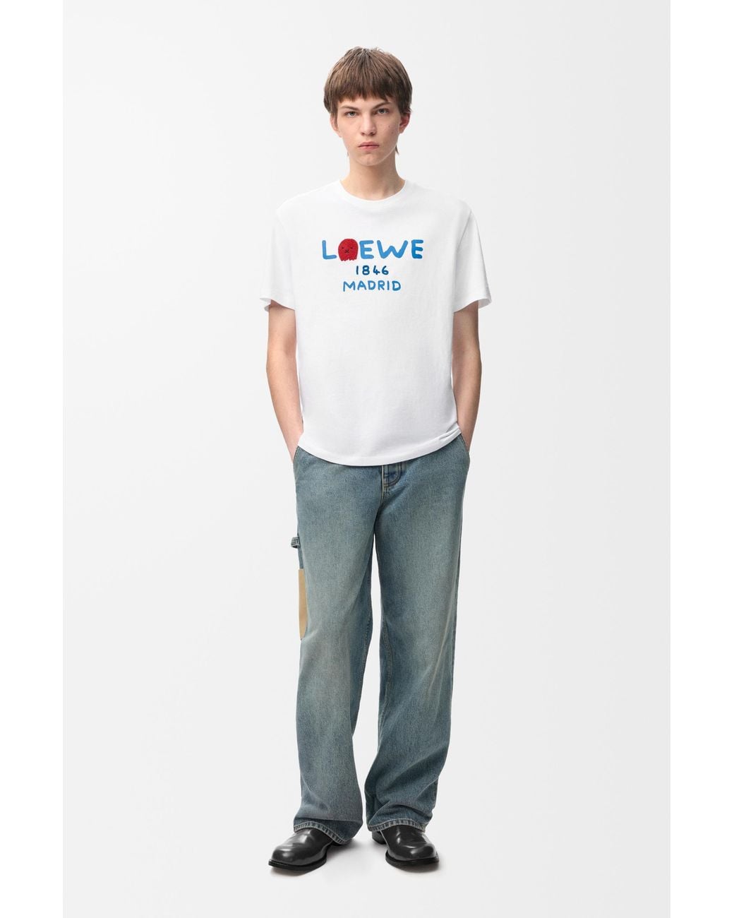 Loewe White Relaxed Fit T-Shirt for men