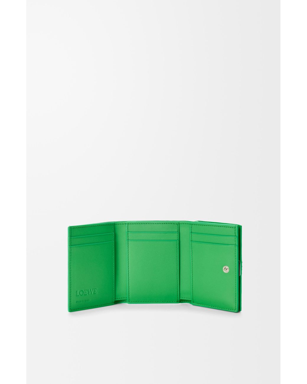 Loewe Green Anagram Trifold Wallet