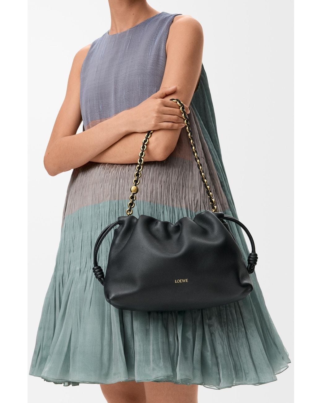 Loewe Black Mini Flamenco Shoulder Bag