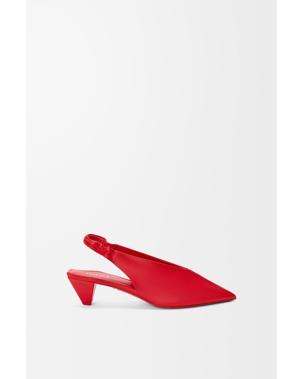 Loewe Red Origami Cubic Slingback