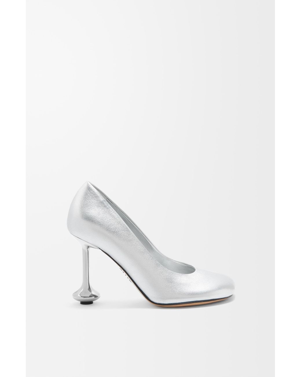 Loewe White Toy Pump In Laminated Lambskin