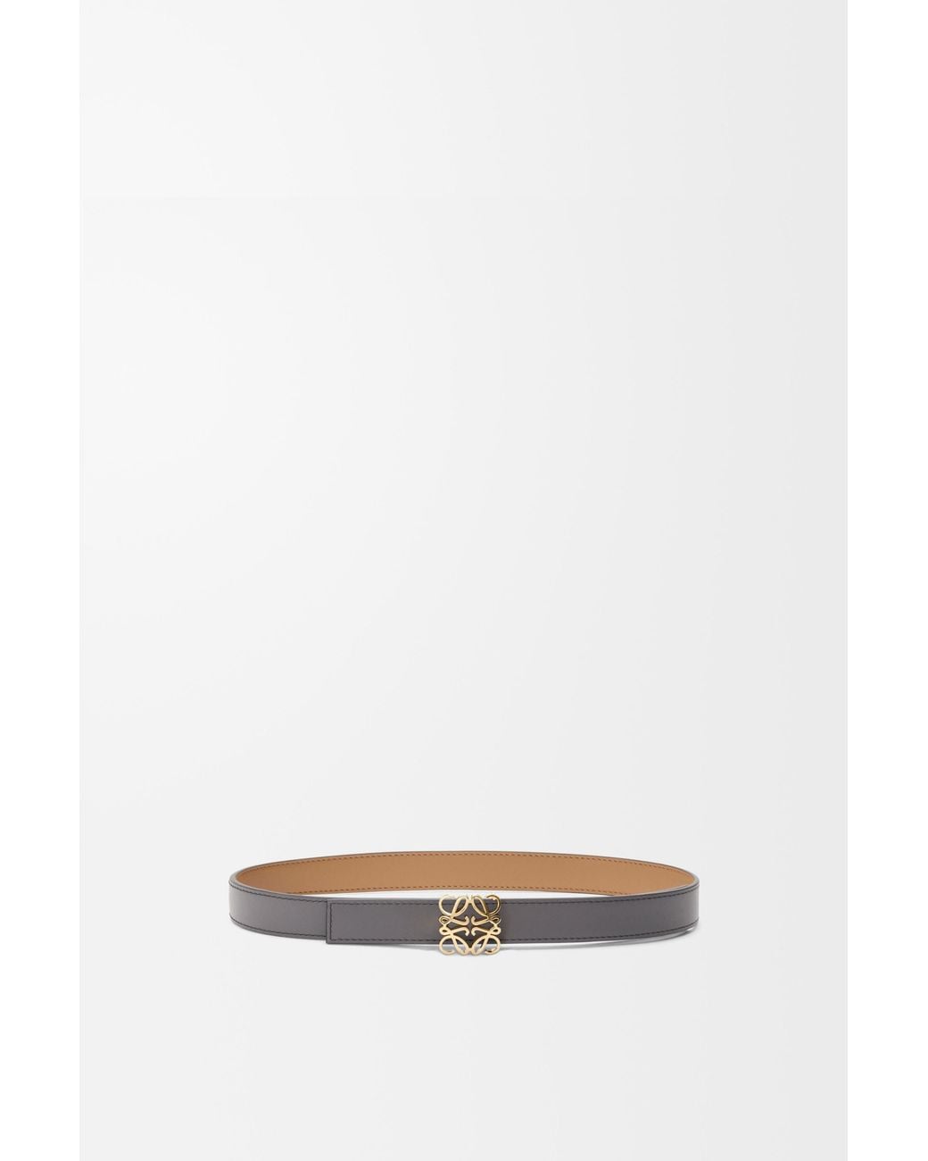 Loewe White "Anagram Bombé" Reversible Belt