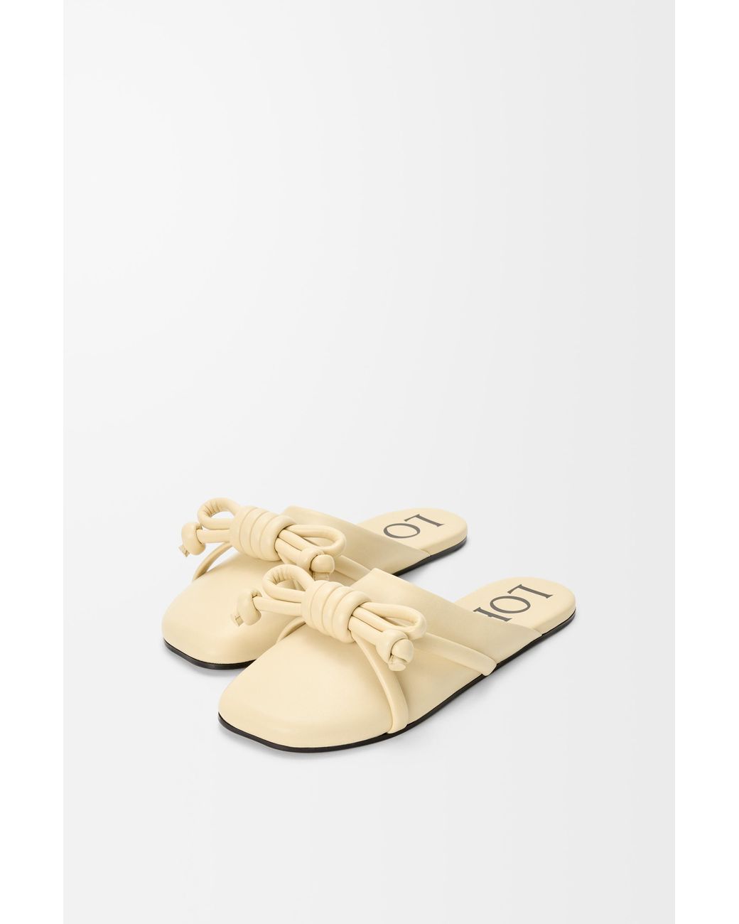 Loewe White Flamenco Knot Mule