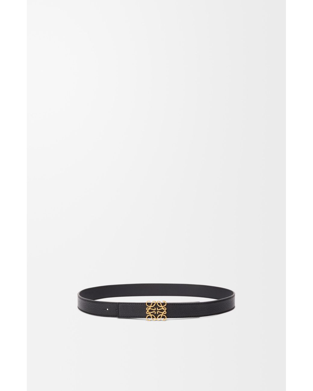 Loewe White Anagram Reversible Leather Belt