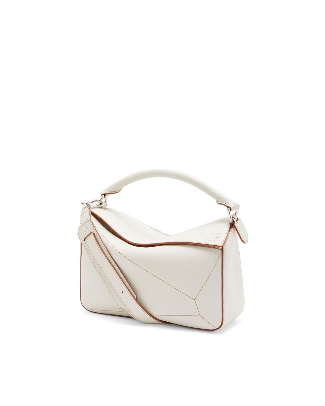 Loewe Puzzle Soft Bag In Nappa Calfskin in White | Lyst