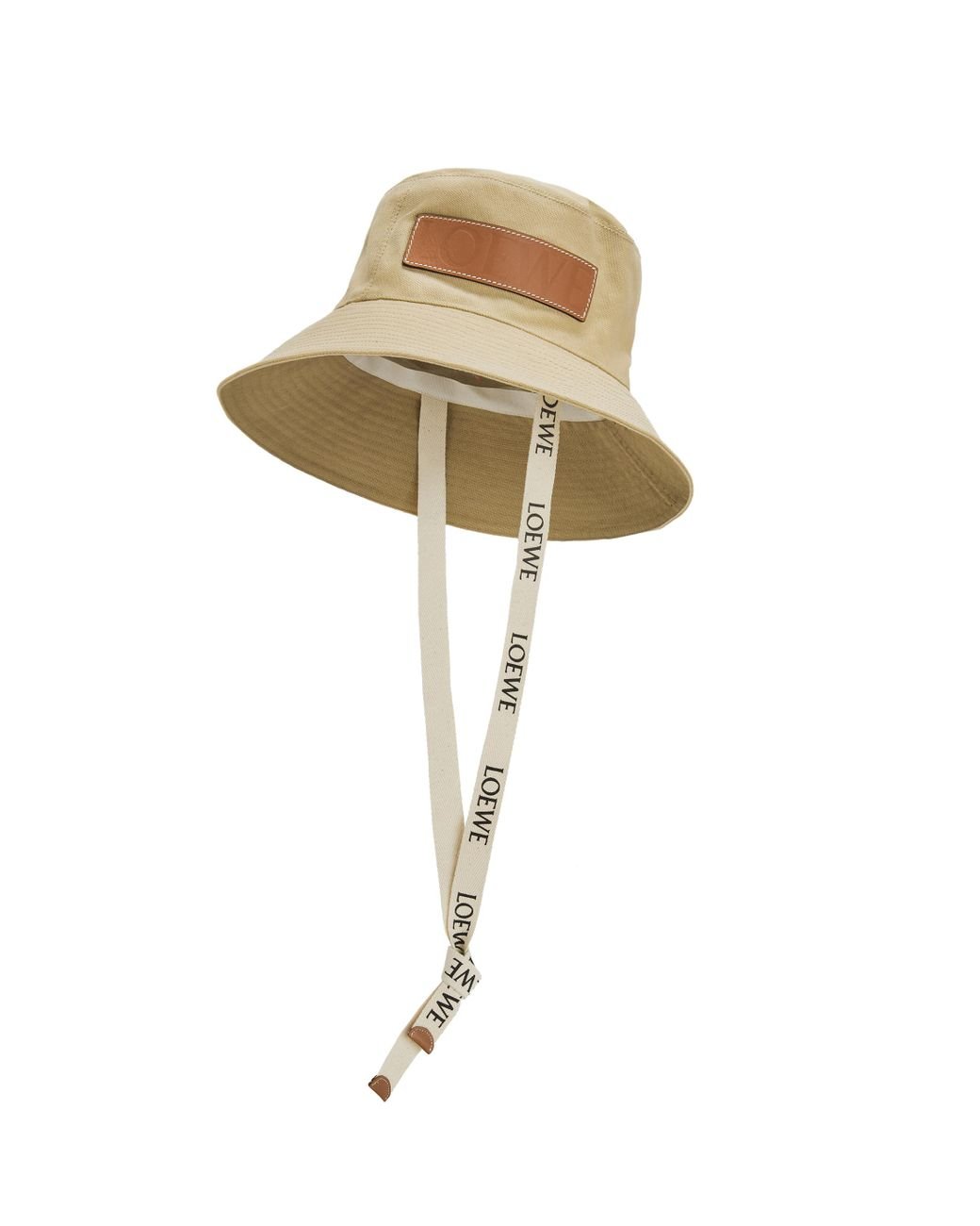 Loewe Fisherman Hat In Canvas And Calfskin in Natural | Lyst