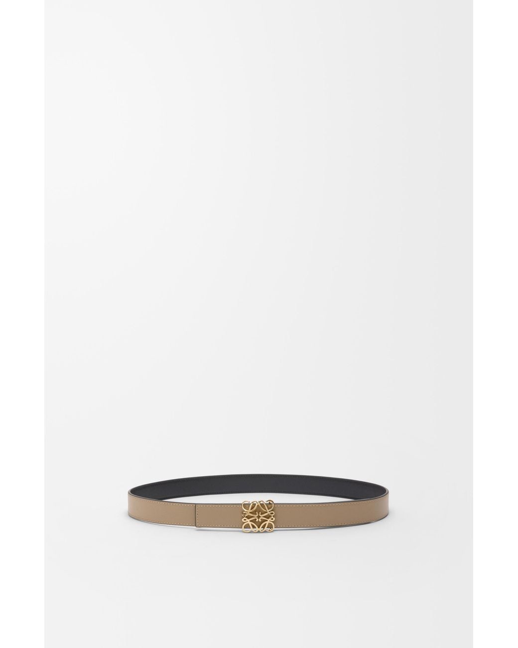 Loewe White Anagram Bombee Leather Belt