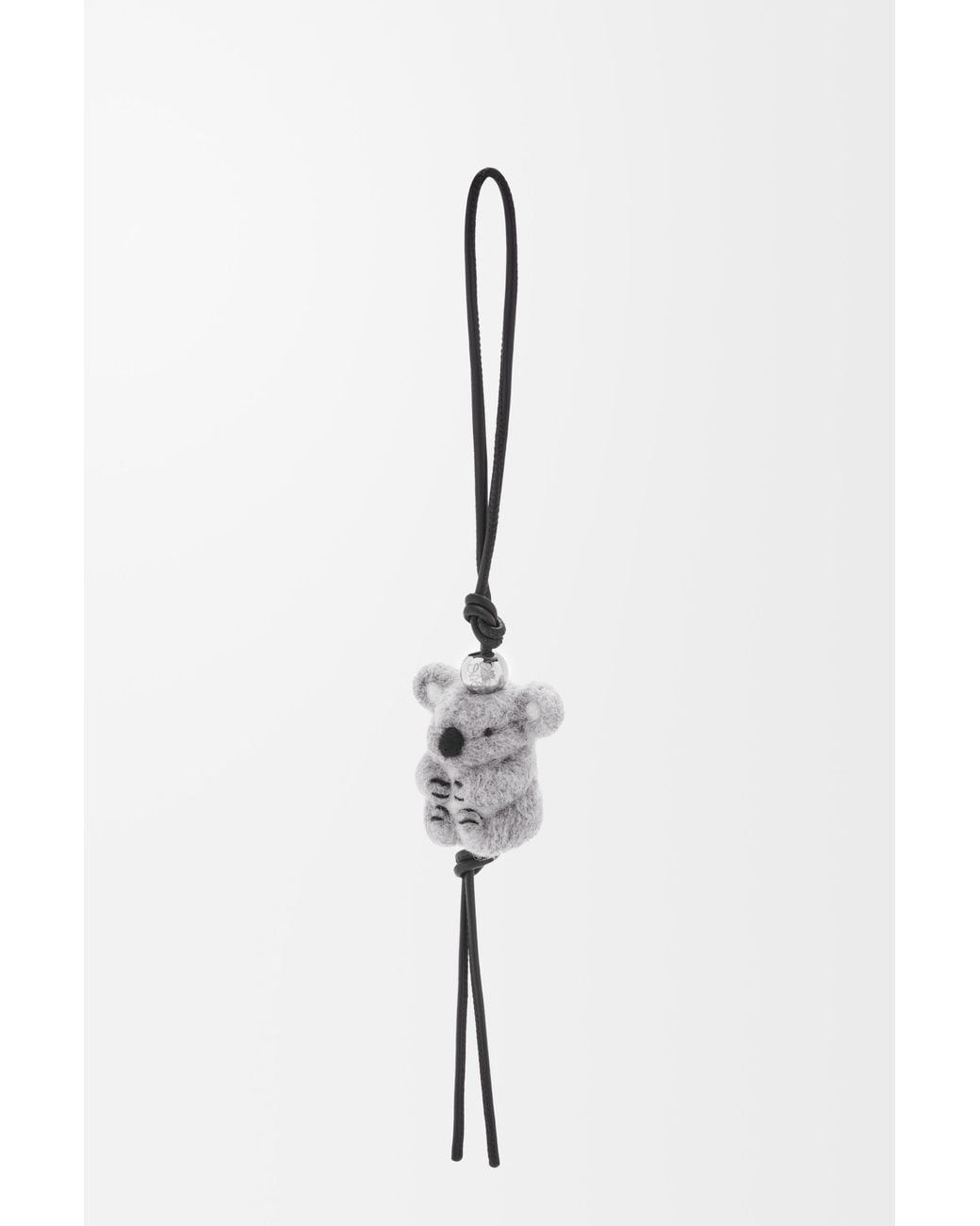 Loewe Gray Luxury Koala Charm In Felt And Calfskin