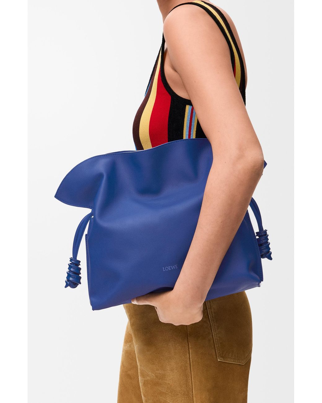 Loewe Blue Medium Coil Flamenco Clutch
