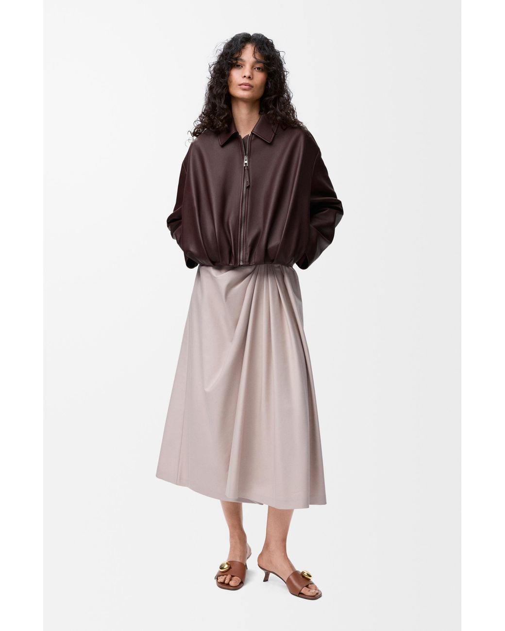 Loewe Brown Draped Jacket