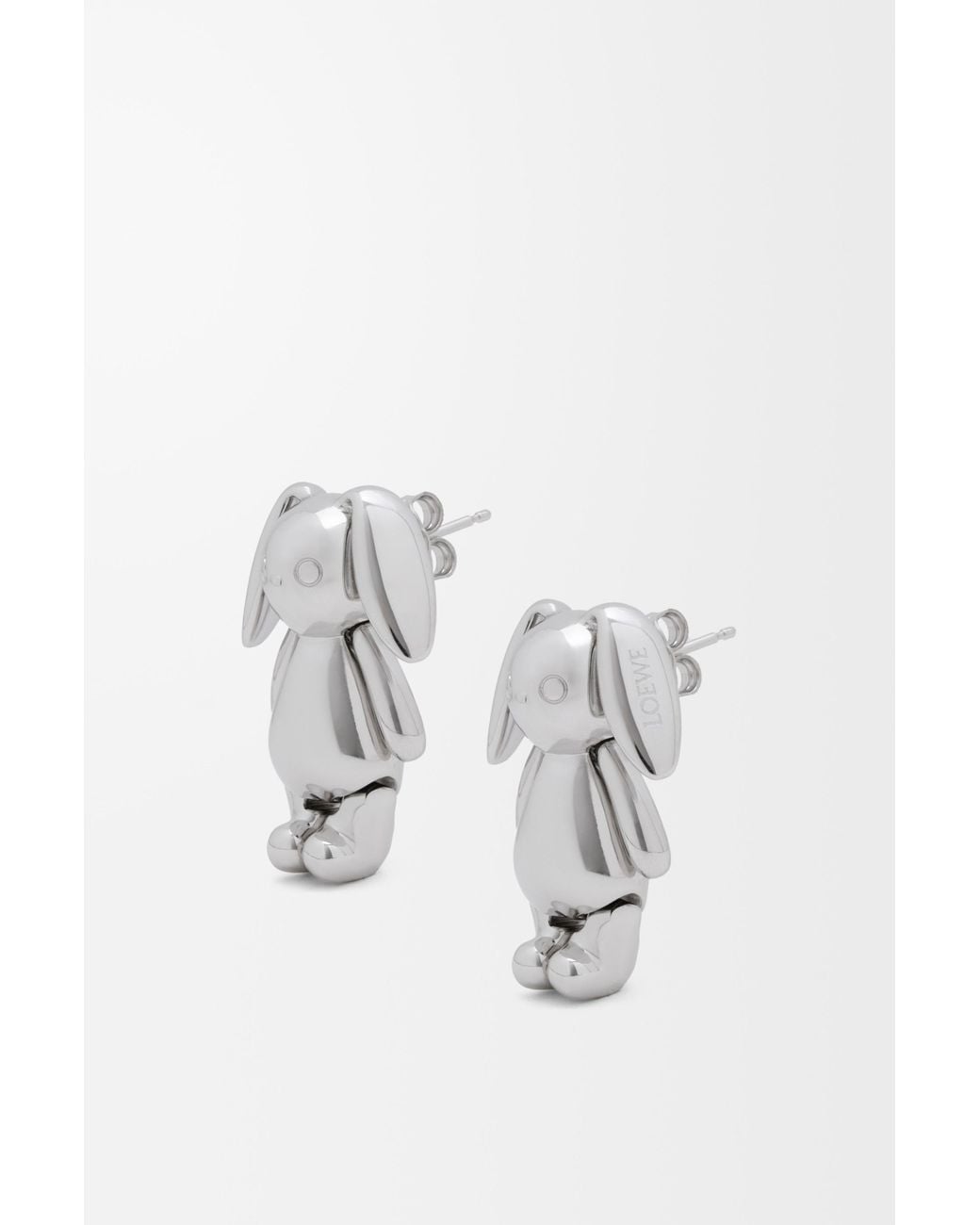 Loewe White Bunny Earrings For