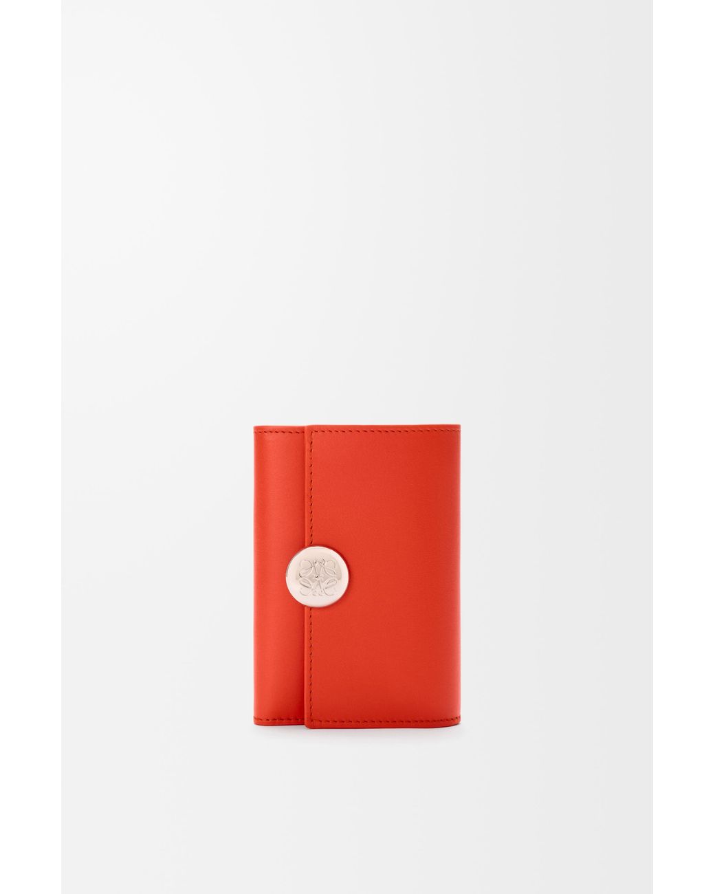 Loewe Red Pebble Small Vertical Wallet