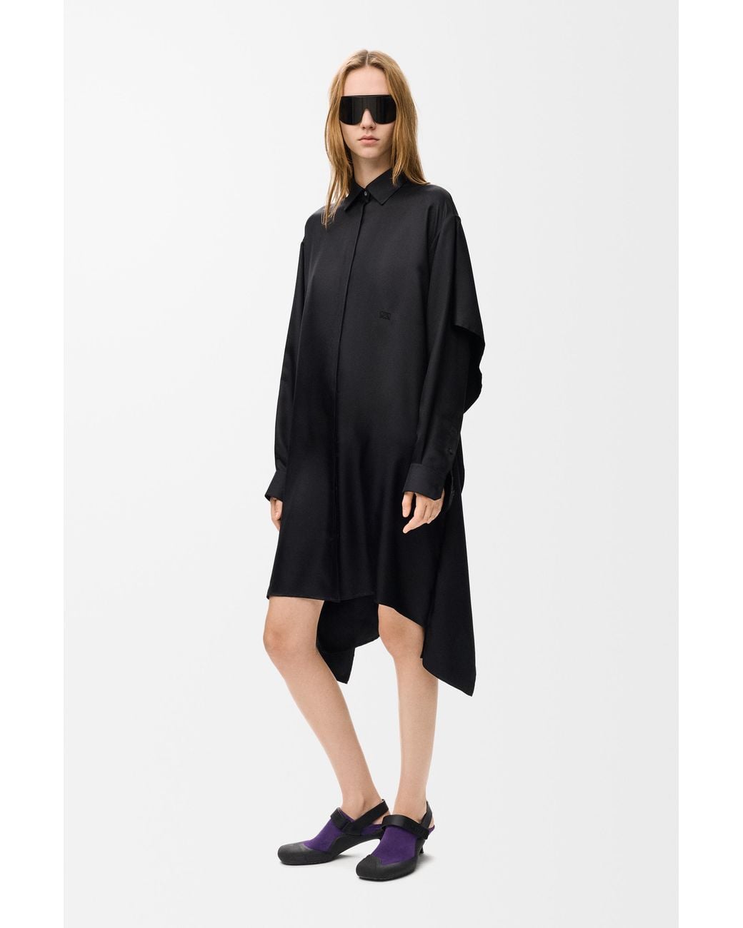 Loewe Black Cape Dress