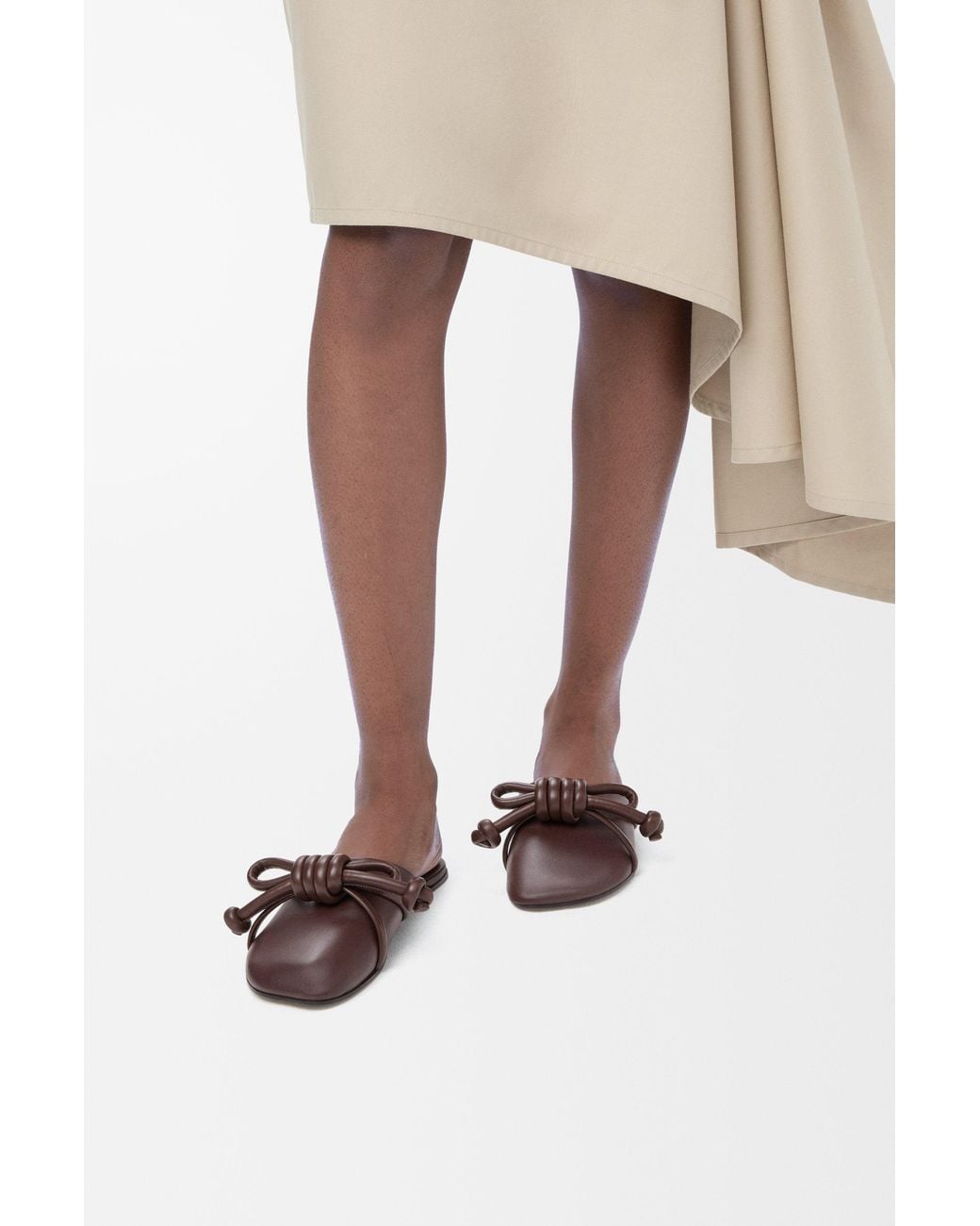 Loewe White Flamenco Knot Mule