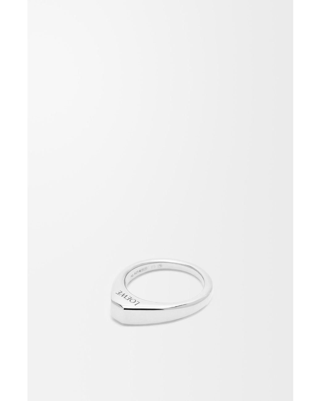 Loewe White Stirrup Ring In Sterling Silver
