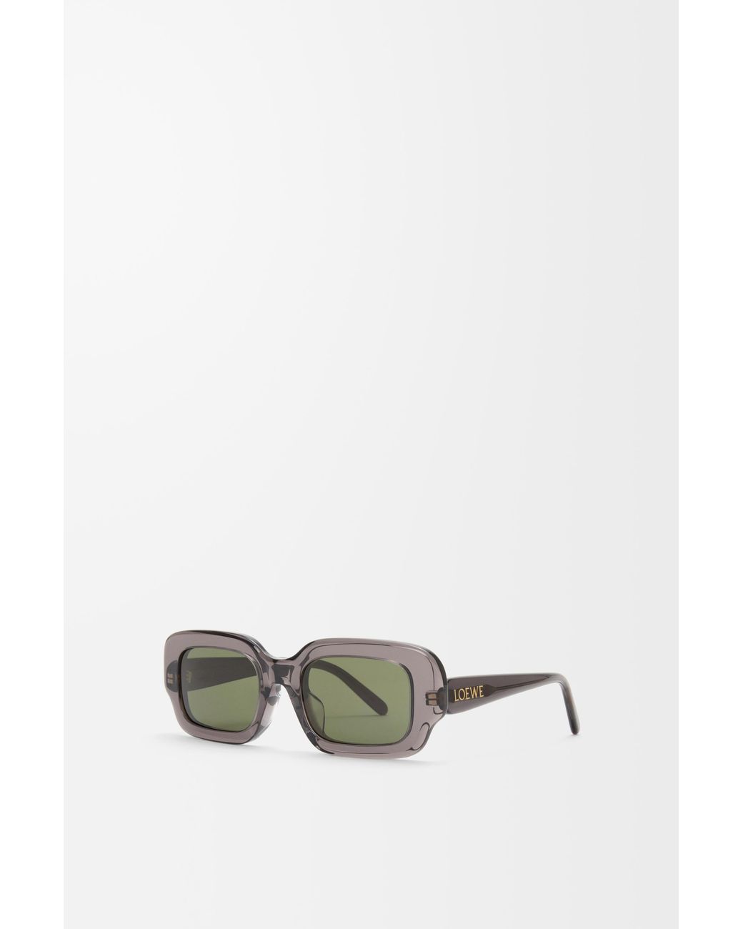 Loewe Gray Rectangular Slim Sunglasses For