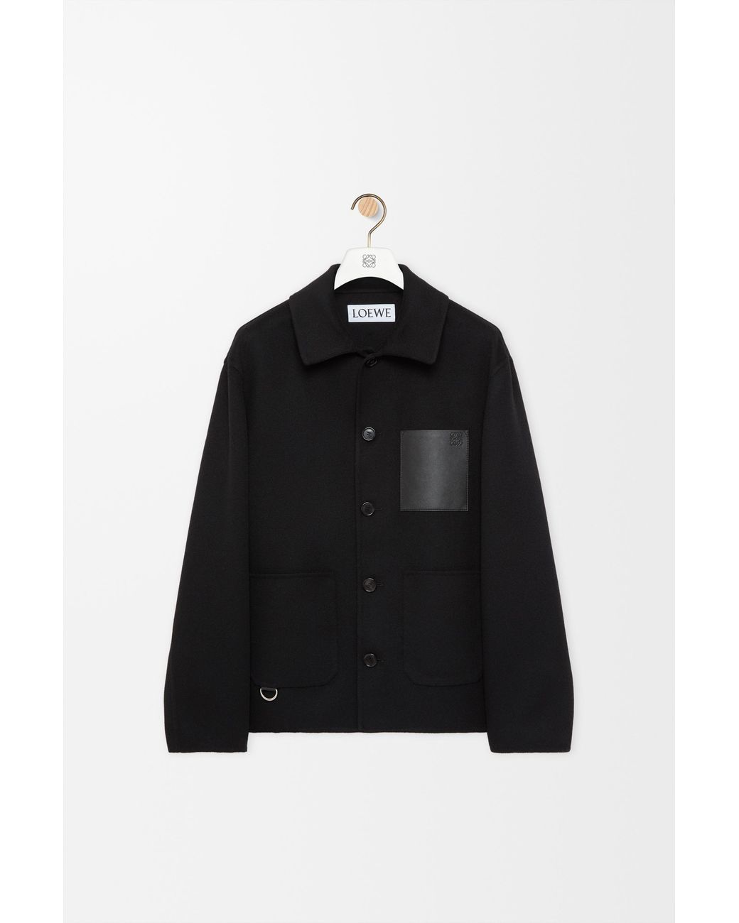 Loewe Black Workwear Jacket In Wool for men