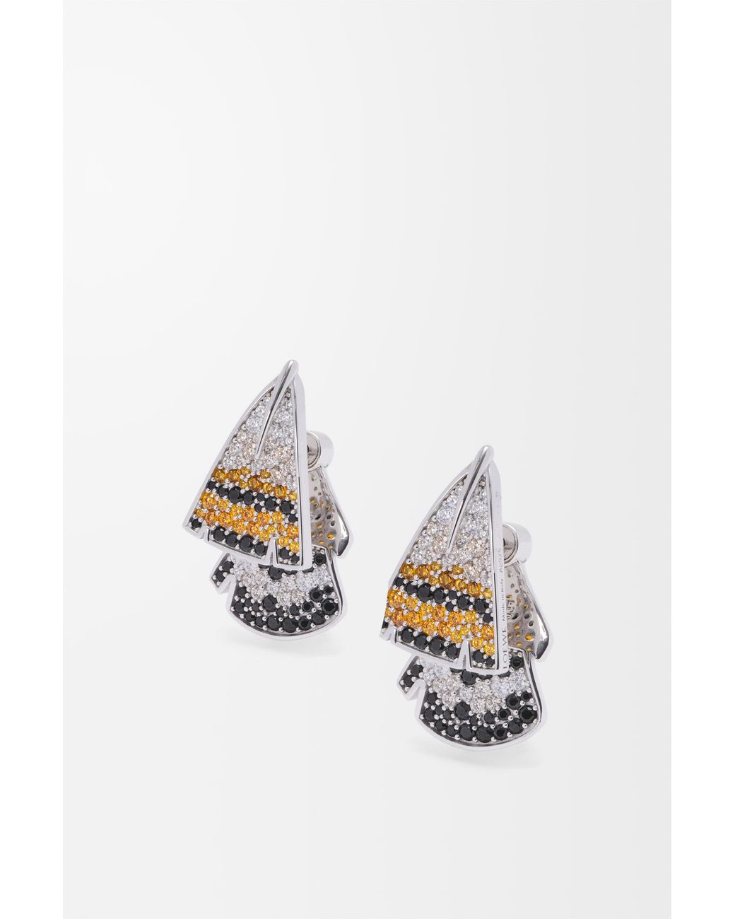 Loewe White Feather Earrings