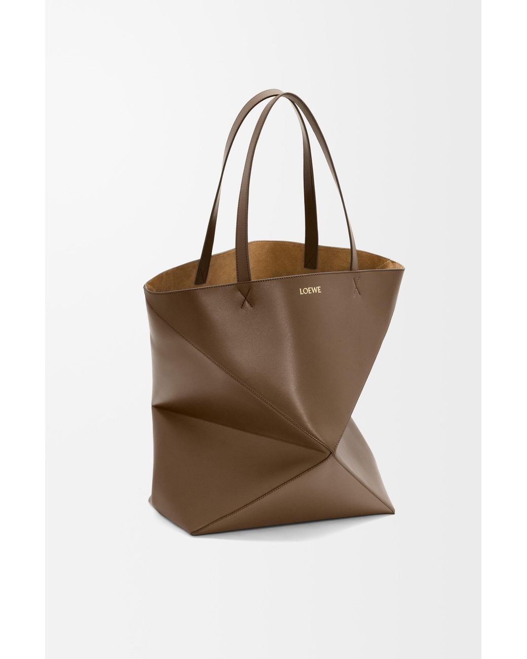 Loewe Brown Large Fold Puzzle Tote Bag for men