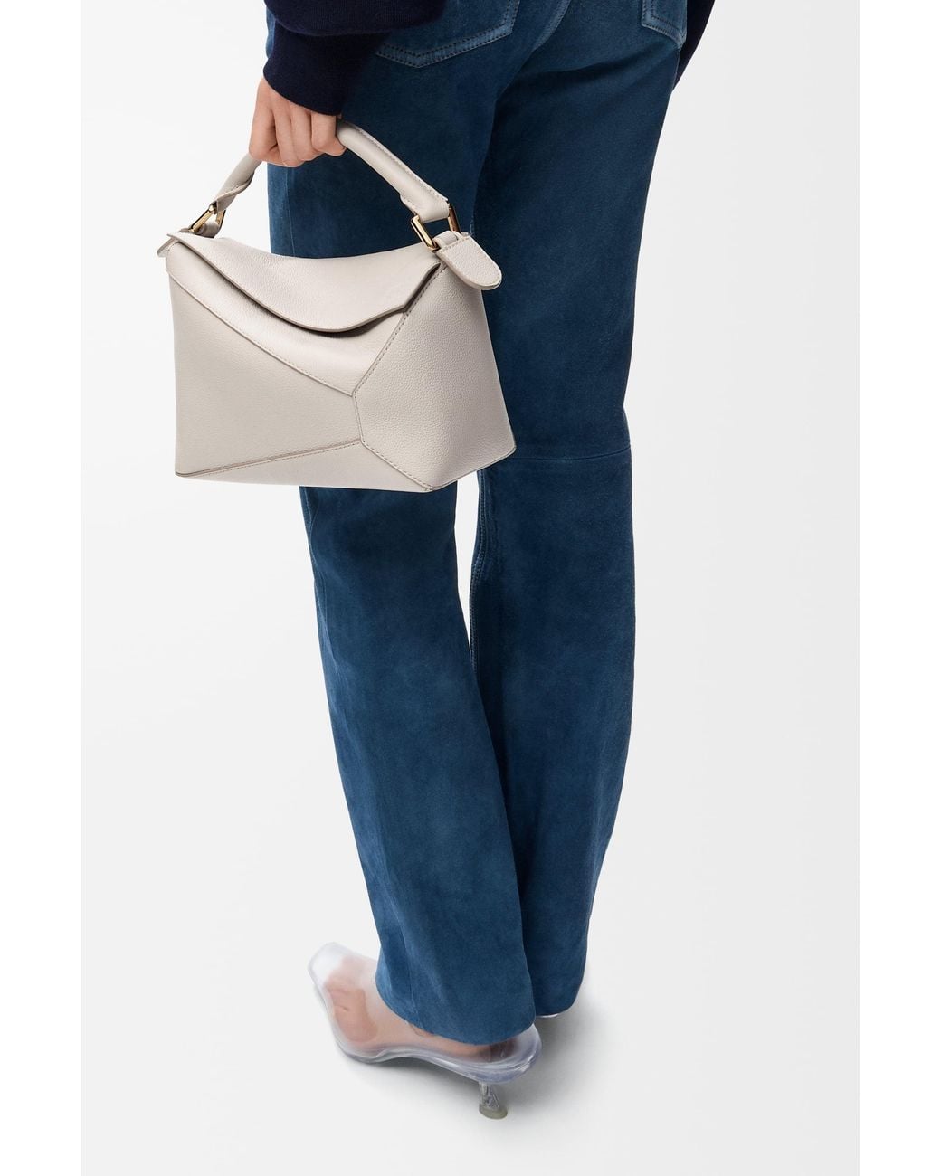 Loewe White Small Puzzle Edge Bag