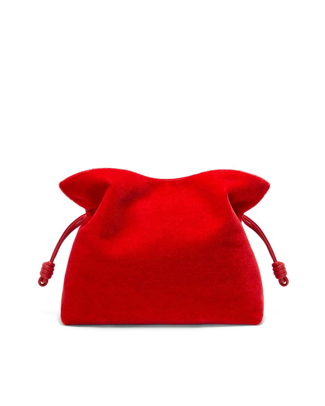 Loewe Luxury Xl Flamenco Bag In Mohair And Calfskin For Women in Red | Lyst