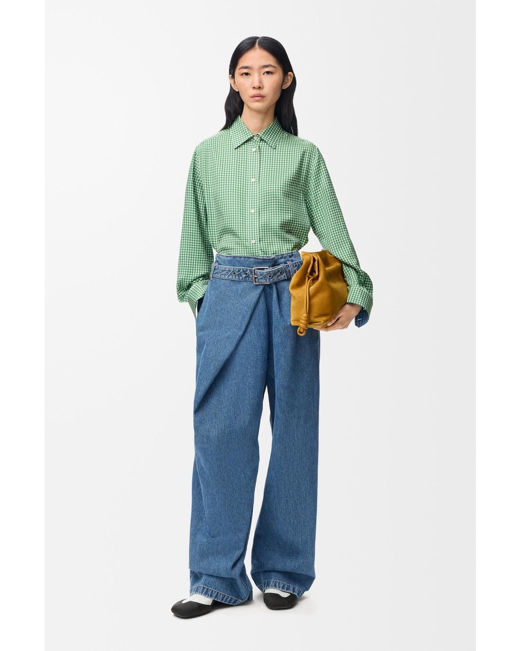 Loewe Blue Draped Jeans