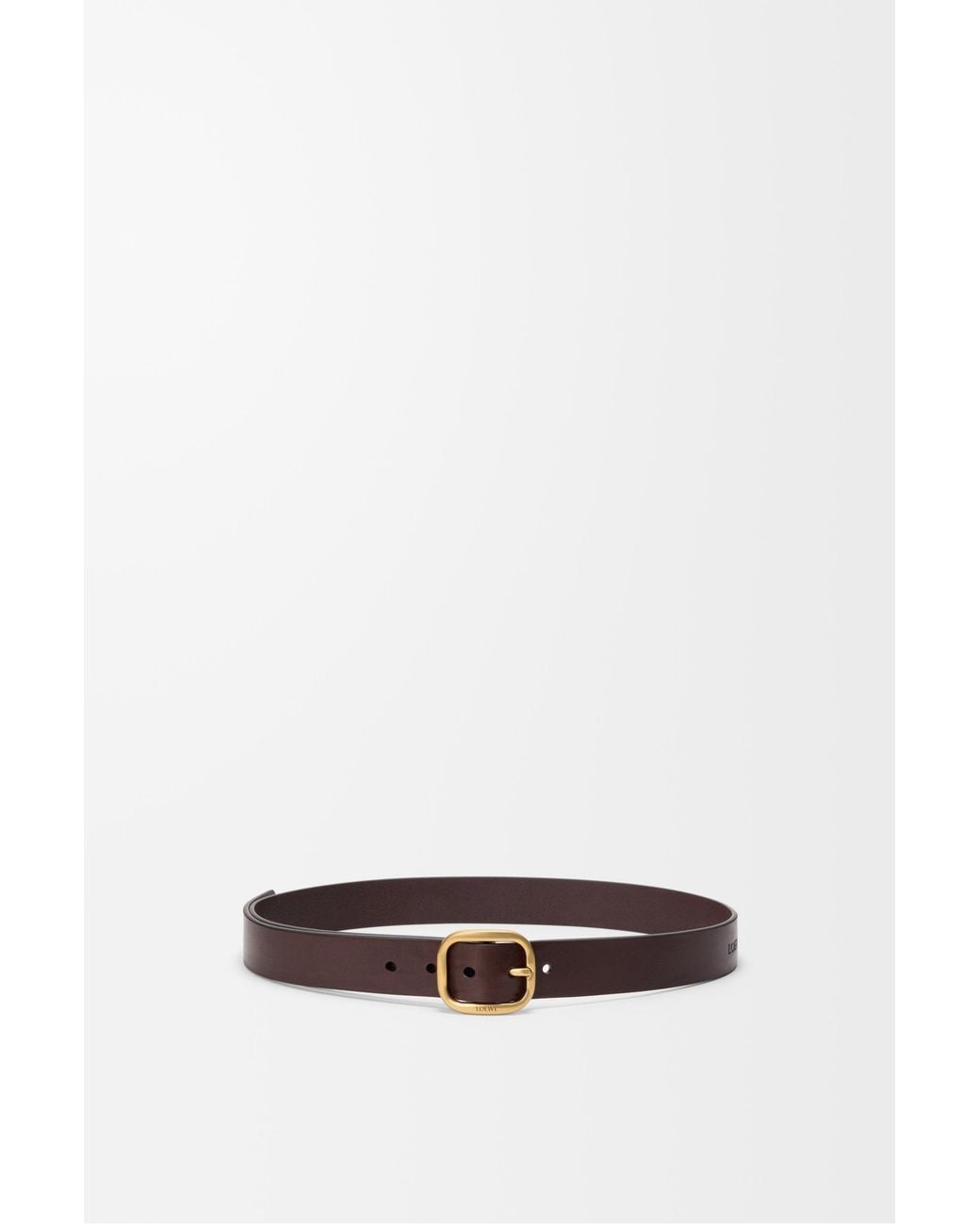 Loewe White Rounded Soft Belt In Classic Calfskin