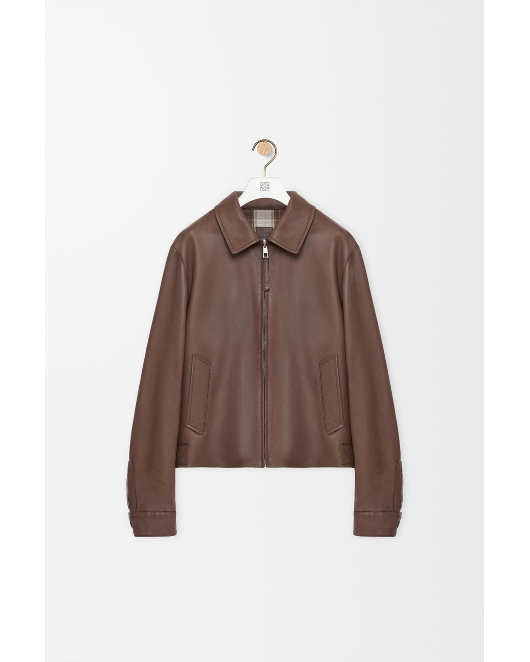 Loewe Brown Zip-Up Jacket for men