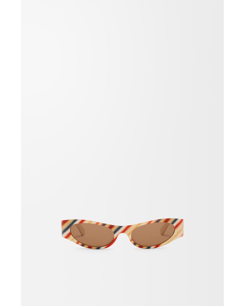 Loewe White Flash Slim Cateye Sunglasses For