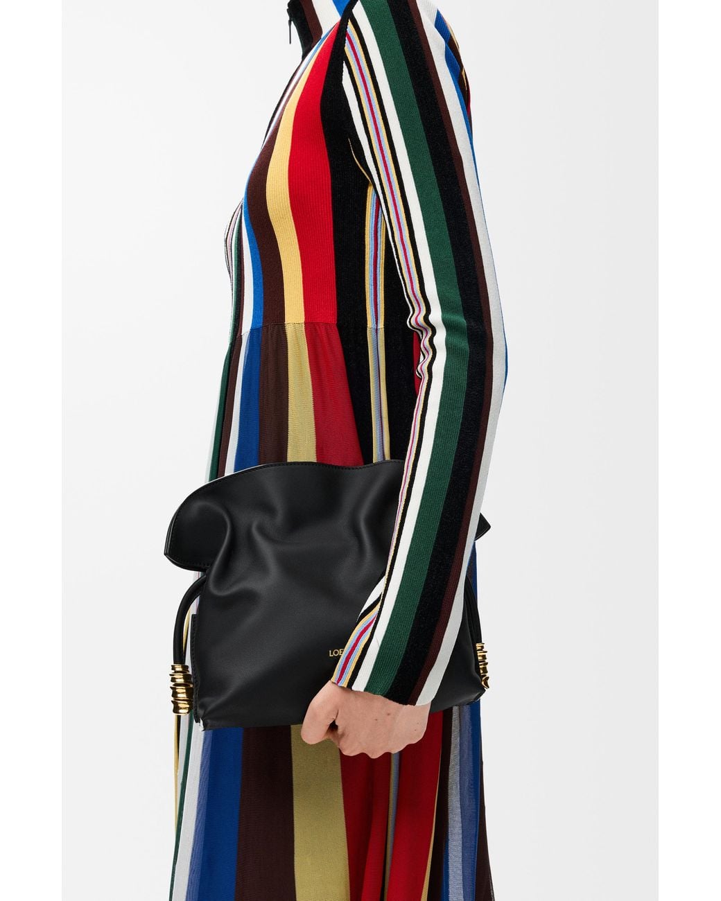 Loewe Black Mini Coil Flamenco Clutch