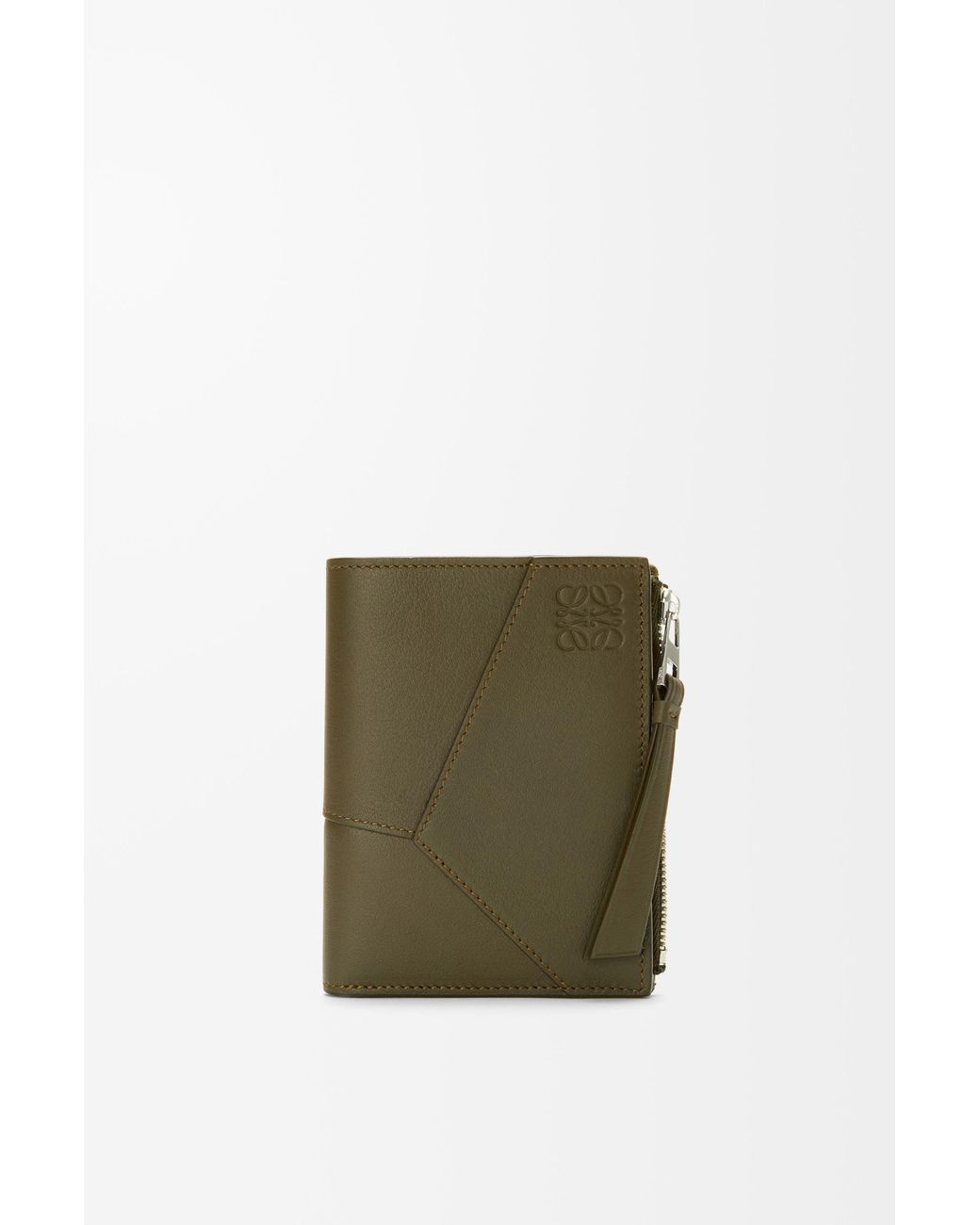 Loewe Green Puzzle Slim Compact Wallet for men