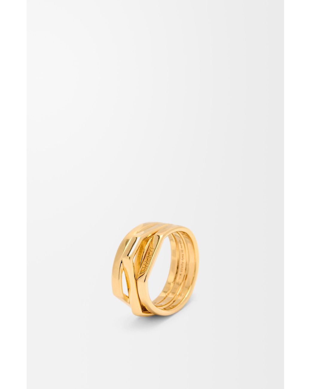 Loewe Stacked Ring In Sterling Silver in Metallic | Lyst