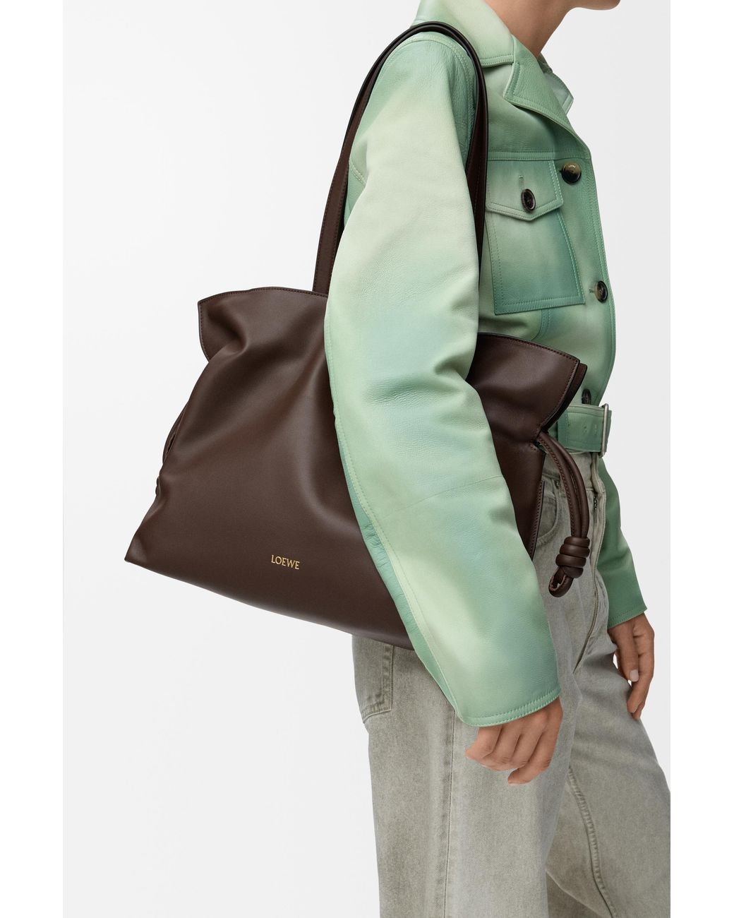 Loewe Brown Large Flamenco Clutch