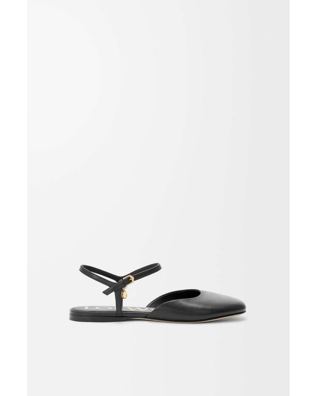 Loewe White Toy Ankle Strap Ballerina