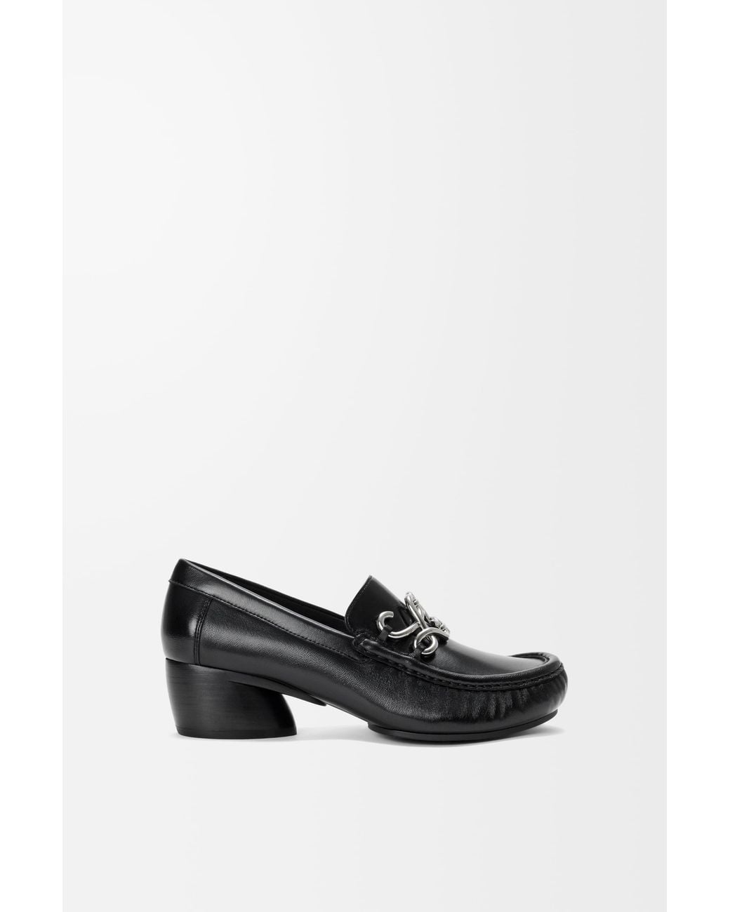Loewe Black Oval Double L Loafer
