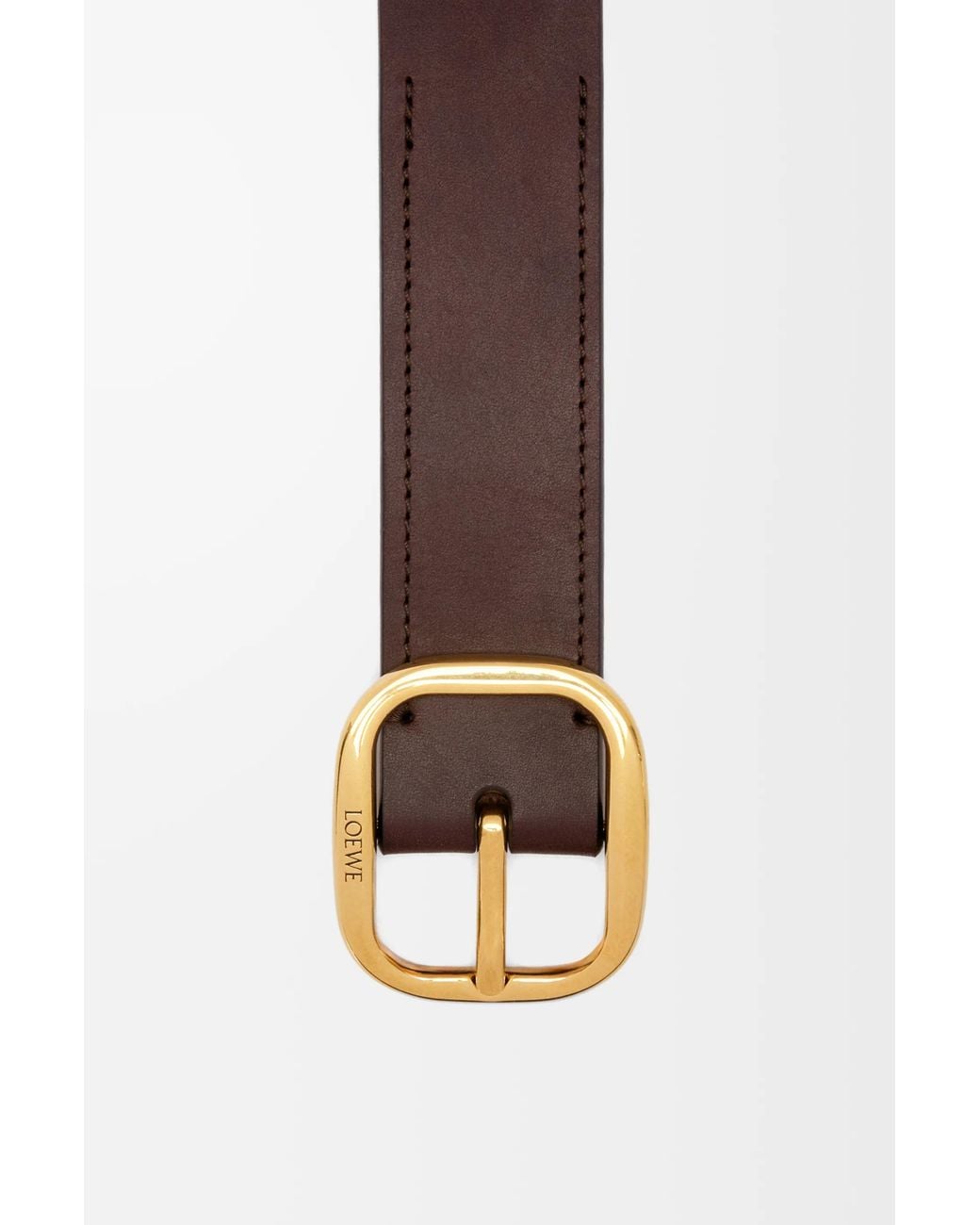 Loewe White Rounded Soft Belt In Classic Calfskin
