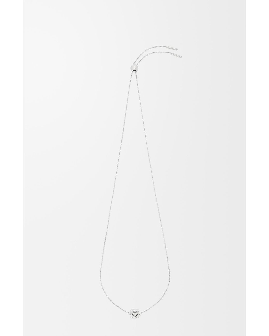 Loewe White Anagram Bombé Necklace
