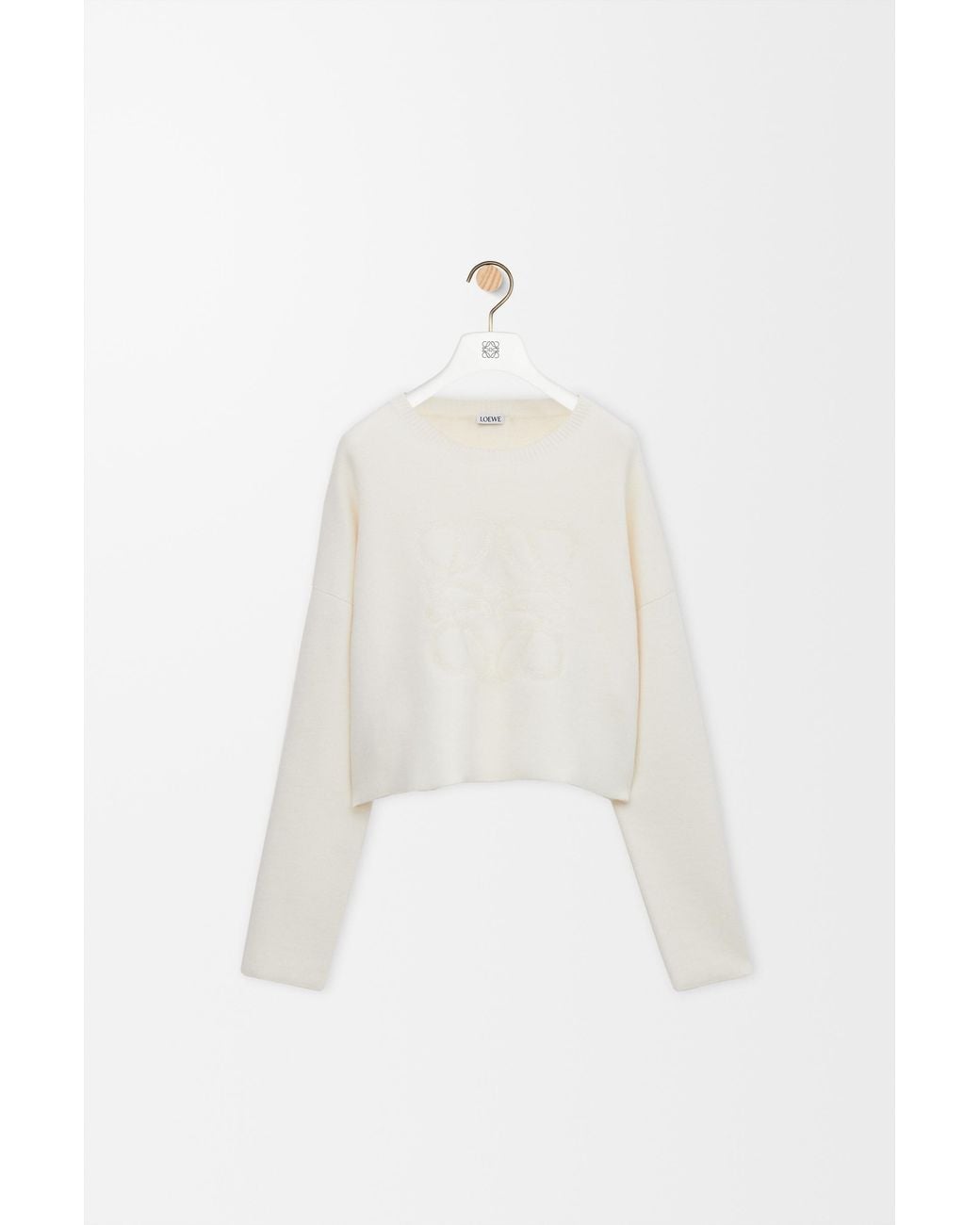 Loewe White Anagram Sweater