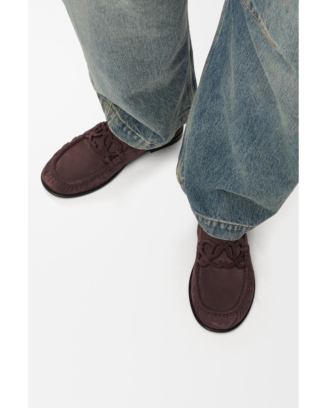 Loewe White Double L Loafer