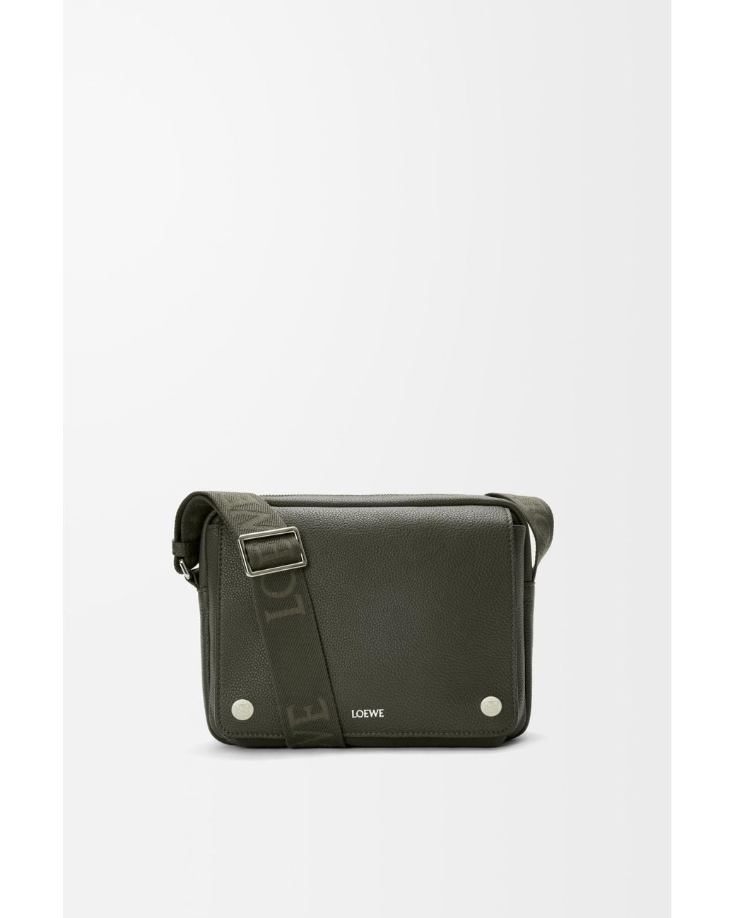 Loewe Green Medium Pebble Messenger Bag for men