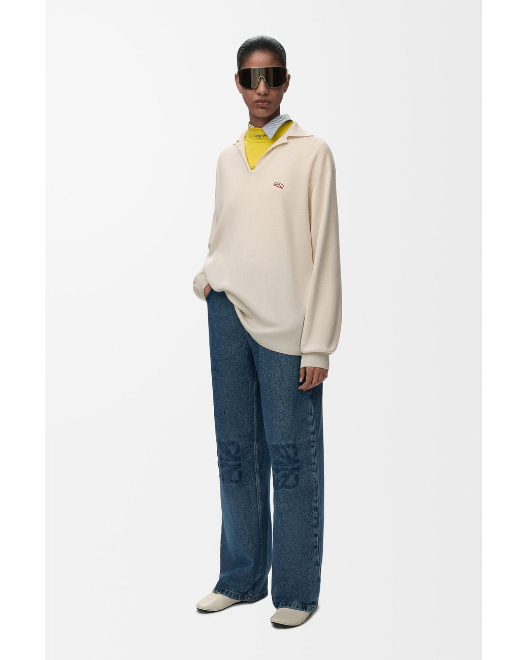 Loewe Blue Anagram Baggy Jeans