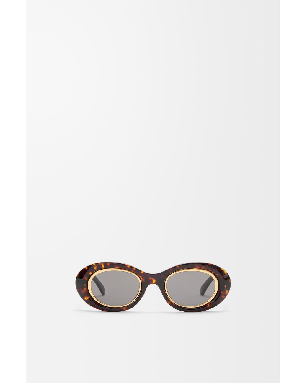 Loewe White Mini Anagram Oval Sunglasses For