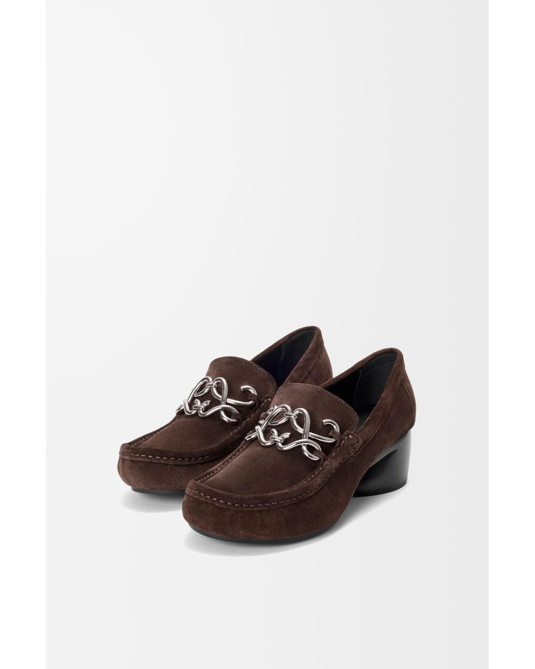 Loewe White Oval Double L Loafer