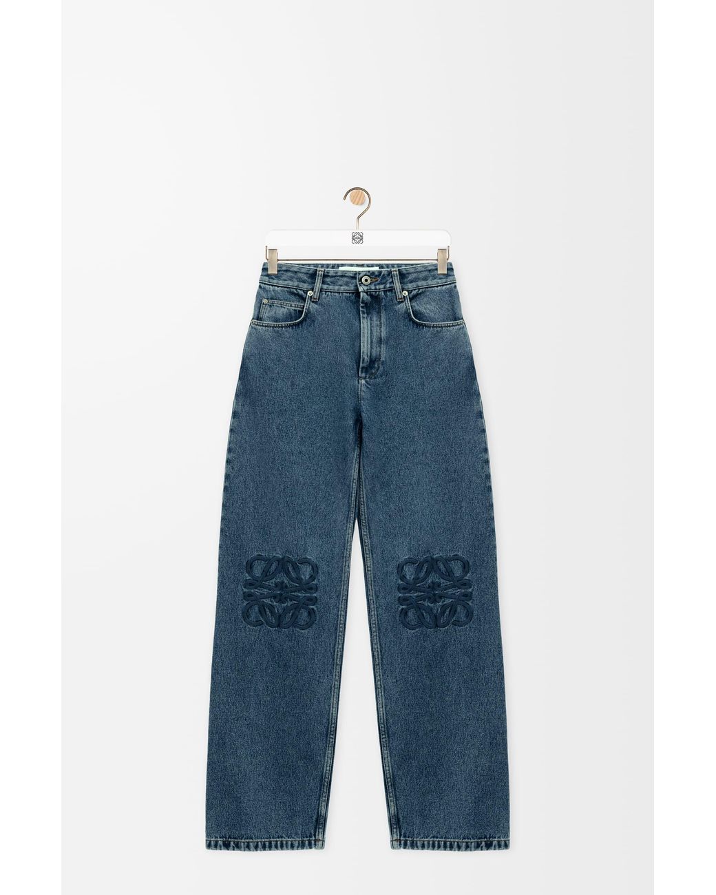 Loewe Blue Anagram Baggy Jeans
